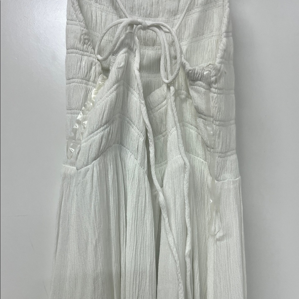 Z Supply Jazmin Maxi Dress, White, Strappy, Tierd, Lined, Small, Smocked Bodice - Picture 7 of 10